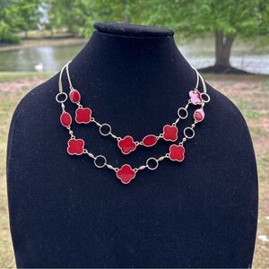 RED  STATEMENT NECKLACE